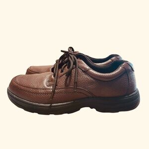 Nunn Bush Cameron Men's Moc Toe Oxford Shoes Brown Leather Comfort Gel Size 10